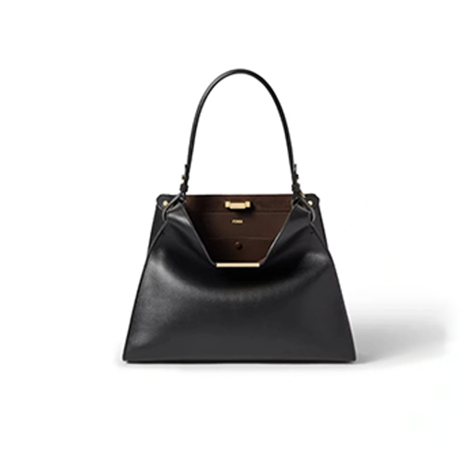 fendi way medium soft trapezoidal open‑top tote handbag
